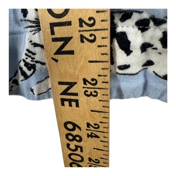 Kate Spade Blue White Cat Print Short Sleeve Pajama Top Kitty Soft Comfy - Picture 6 of 8